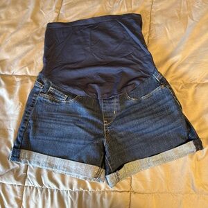 Blue maternity shorts size small